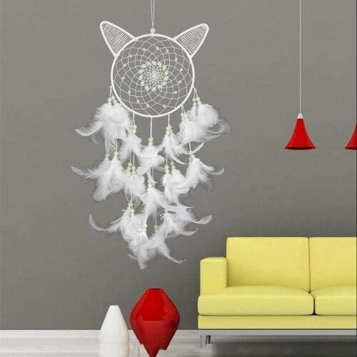 2pcs Fashion Dream Catcher for Kids, Glow in The Dark Blue Dream Catchers Owl Decor for Home Bedroom Wall Hanging Decorations