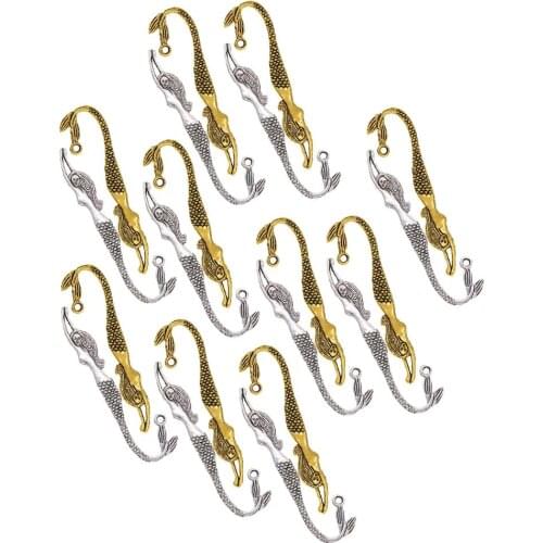 20Pcs Vintage Beading Line Pattern Bookmarks with Loop for DIY Making