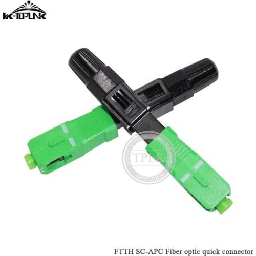 200PCS/box FTTH SC APC single-mode fiber optic SC APC quick connector SC APC FTTH Fiber Optic Fast Connector free shipping
