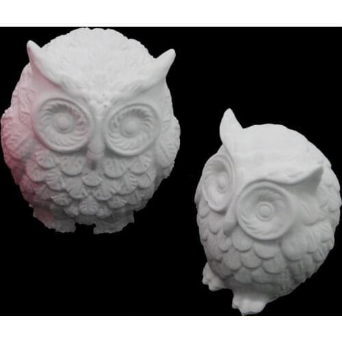 3D three-dimensional size owl handmade plaster soap ornaments pendant decoration mold chocolate epoxy clay
