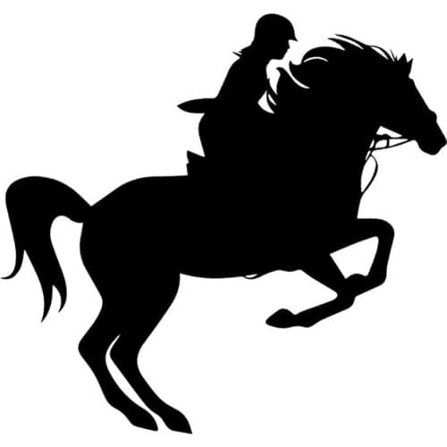 75% Dropshipping!!Riding Horse Car Styling Stickers Window Bumper Vehicle Decal Sport Decoration