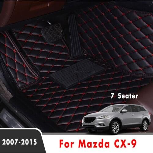 LHD Car Floor Mats For Mazda CX-9 CX9 2015 2014 2013 2012 2011 2010 2009 2008 2007 (7 Seater) Automobiles Interior Accessories