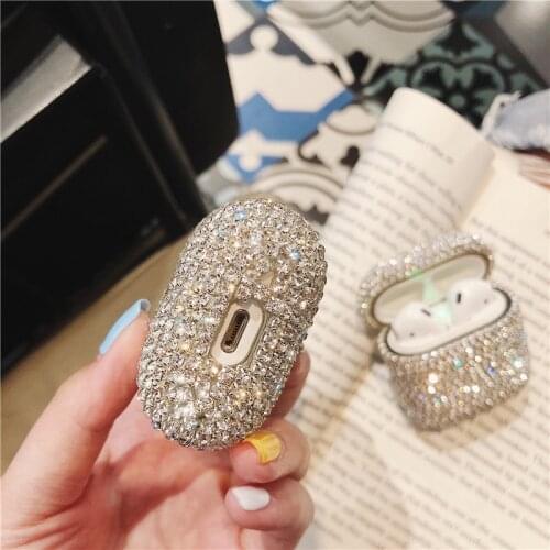 For Apple Airpods 1 2 Wireless Bluetooth Earphone Cover for AirPods 1 2 2020 NEW Luxury 3D Bling Diamonds Hard Case Protective