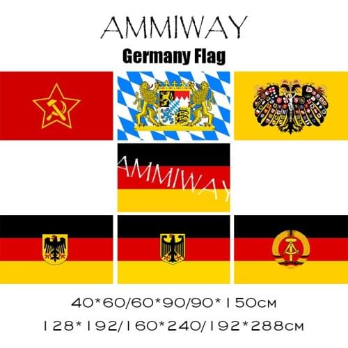 AMMIWAY Any Size Germany Communist Party Flag German Bavaria Eagle Democratic Republic National Single Dobule Flags and Banners
