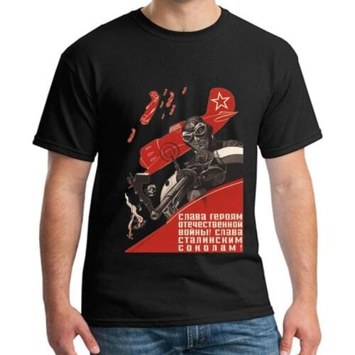 CCCP USSR Soviet Union Air Force Battle Hero T-Shirt Moscow Russia Poster Printing Mens Short Sleeve Cotton O Neck T Shirt