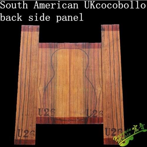 South America imported ukulele cocobollo solid wood guitar back side panel veneer guitar making material accessories