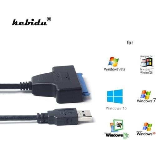 Kebidu High Speed Plug and Play USB 3.0 To SATA 22 Pin 2.5 inch HDD Hard Disk Driver DVD CD Rom Adapter Converter for PC Laptop