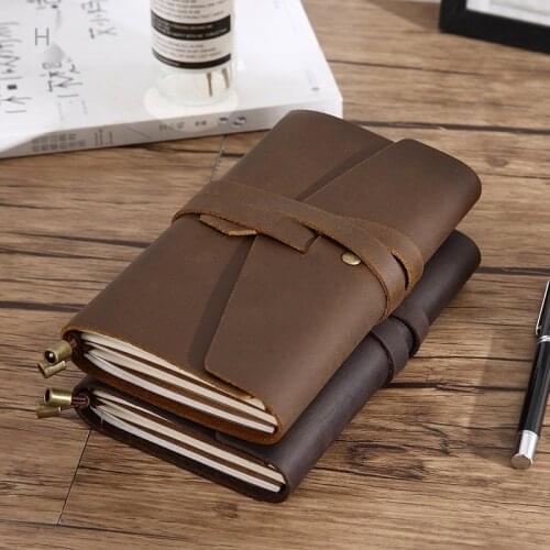 Leather Notebook Hand Tied Rope Book First Layer Leather Notebook Business Travel Book Hand Account Quick Writing Books