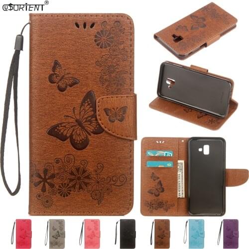 Flip Leather Case For Samsung Galaxy J6 Plus J6+ Phone Wallet Cover J610 SM-J610FN/DS SM-J610F/DS Stand Bumper Case SM J610FN/DS