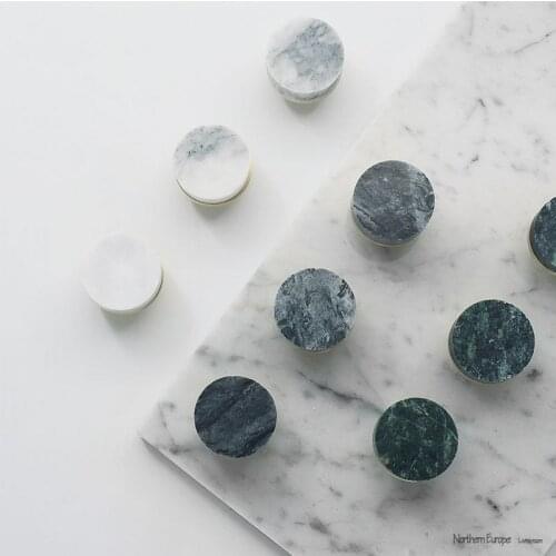 Brass Marble Cabinet Handle and Knobs Drawer Pulls Wardrobe Knob Nordic Furniture Stone Handles