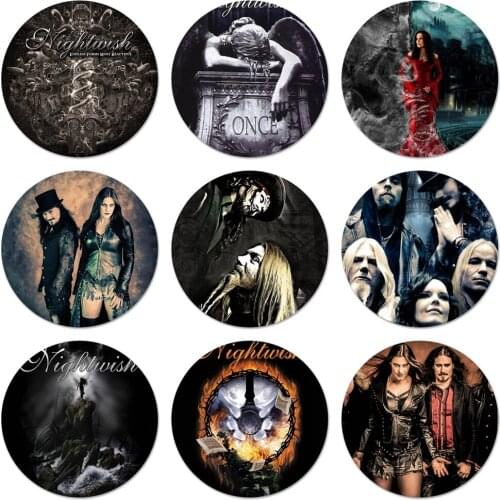 Nightwish Cute Icons Pins Badge Decoration Brooches Metal Badges For Clothes Backpack Decoration 58mm