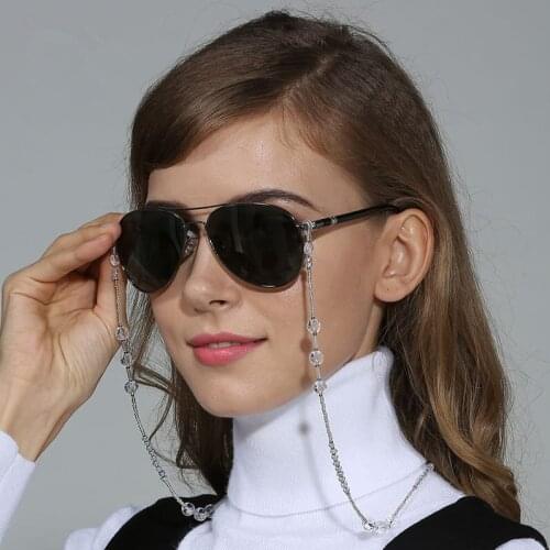 Fashion Eyeglass Chains Clear Acrylic Beads Chains Anti-slip Eyewear Cord Holder Neck Strap Reading Glasses Rope