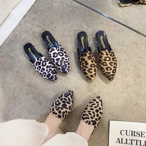 Summer Flats Mules Lady Sandals Slippers Serpentine Slip On Pointed Toe Women Outdoor Shoes Slides Leisure Time 35-42