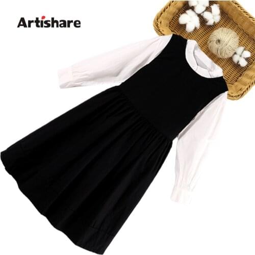 Clothes For Girls White Blouse + Dress Girls Clothing Spring Autumn Tracksuit Girl Casual Style Childrens Clothes Girl