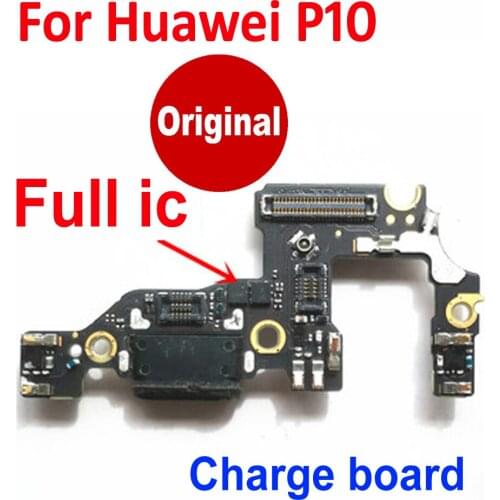 Original Full IC For Huawei P10 Microphone USB Plug Fast Charging Port Connector Charger Board Main Flex Cable Replacement p 10