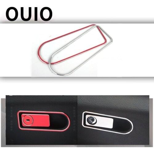 OUIO 1pcs Car Groove Storage Box Key Ring Trim Frame AMG Stickers Auto For Mercedes Benz W212 E class Accessories 2016 2017 2018