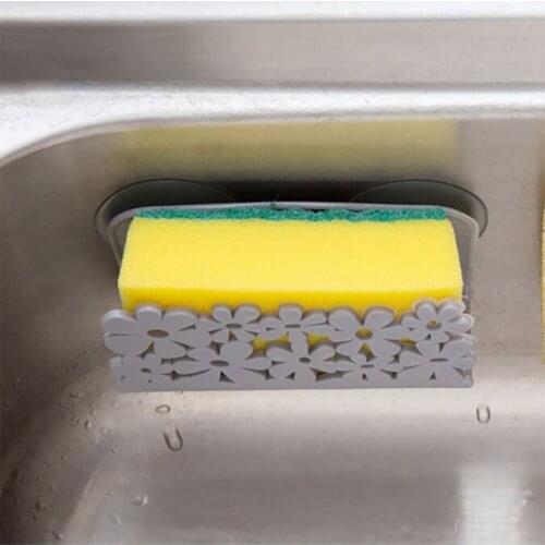 Ouneed Dish Cloths Rack Suction Sponge Holder Clip Rag Storage Rack for kitchen shelf sponge holder wall organizer hangerW301019