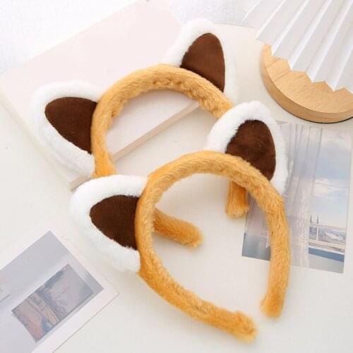 Cartoon Animal Headbands Soft Faux Plush Cat Ears Hairband Cute Hair Accessories Cosplay Party Creatures Theme Costume