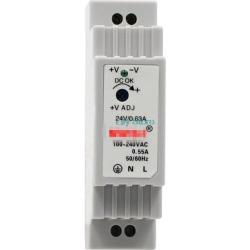 DR-15 15W Single Output 5V 12V 15V 24V Din Rail Mounting Industrial Switching Power Supply Supplier