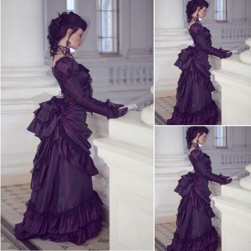 Customer-made!17 Century Vintage Costumes Steampunk dresses Gothic Dress Renaissance Dresses Cosplay Halloween Dresses C-1190