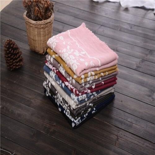Embroidered wavy lace tassels hijab cotton women scarf/scarves wraps fashion Muslim foulard bandana free shipping 10pcs/lot