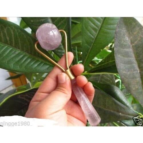 Xd j00438 NATURAL AMETHYST QUARTZ CRYSTAL MASSAGE WAND POWERFUL HEALING