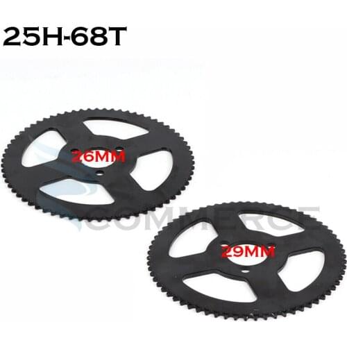 26mm 29mm 68T 25H Rear Chain Sprocket For 2 Stroke 47cc 49cc Engine Chinese Pocket Bike Mini ATV Quad 4 Wheeler Scooter