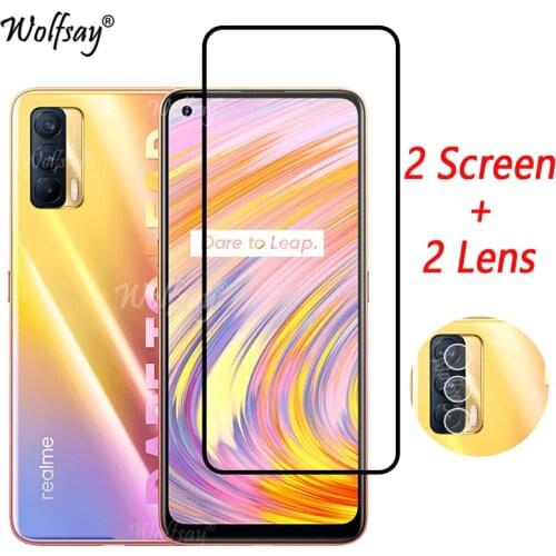 Full Cover Tempered Glass For Oppo Realme V15 5G Screen Protector For Realme V15 5G Camera Glass For Oppo Realme V15 5G Glass