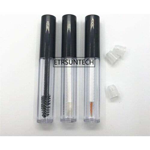 1.5ml Clear Mascara Tube with black Cap, DIY Empty Beauty Lip Gloss Bottle, Makeup Eyeliner Refillable Containers F1926