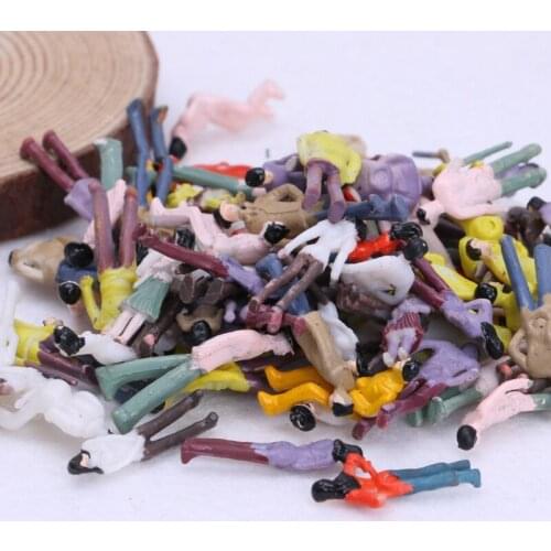 100pcs New Popular 1:75 Building Layout Model People HO Scale Painted Figure Passenger Doll house/Sand table toy accessories