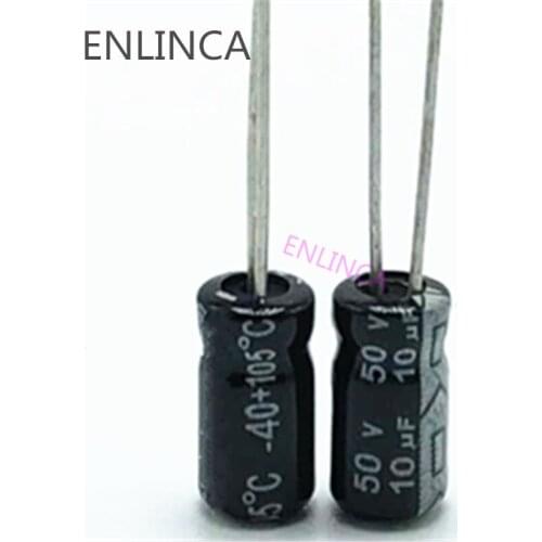 20pcs/lot R445 50V 10UF aluminum electrolytic capacitor size 4*7mm 10UF 20