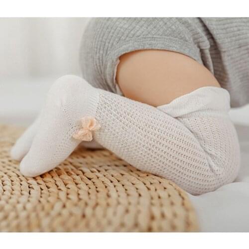 Summer Summer Lace Baby Mesh Socks Newborn Toddler Cotton Knee Socks Baby Girls Boys Long Socks Infant Anti-mosquito Knee High