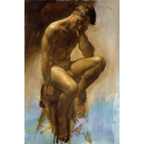 Embroidery man thinking 5D thinker diamond painting full square/round diamond cross stitch mosaic gift