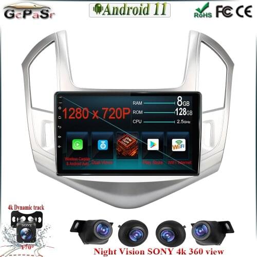 4G+128G CARPLAY Android 10 Car Radio Player for Chevrolet Cruze 2013 2014 2015 Multimedia Stereo Car DVD Player Navigation GPS