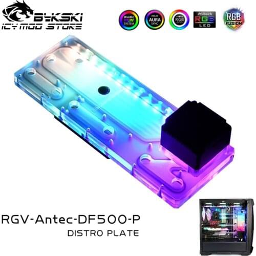 Bykski Waterway Board Reservoir Liquidcooling System Water Tank Acrylic Tranperant for Antec DF500 RGV-Antec-DF500-P