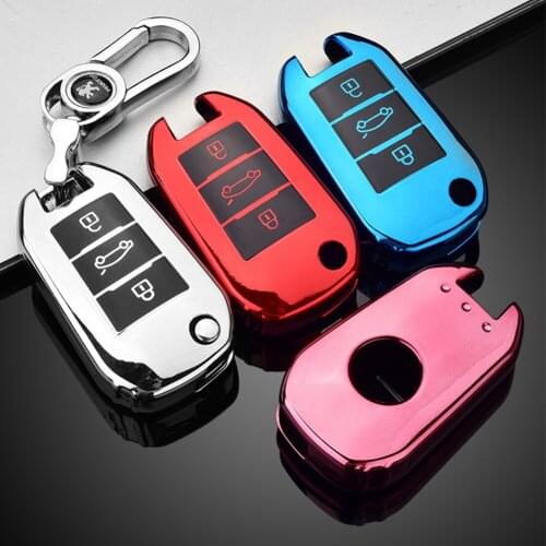 TPU Car Remote Key Case Cover Shell Fob For Peugeot 208 2008 308 3008 408 508 107 301 Citroen C4 CACTUS C5 DS4 DS5 Accessories