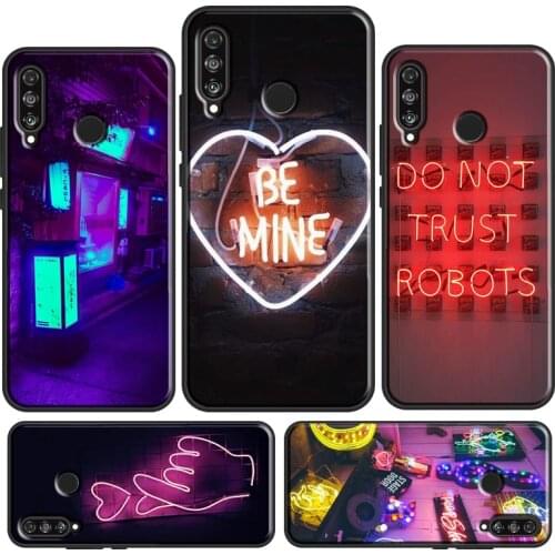 Neon light Aesthetics Aesthetic Case For Huawei P30 Lite P20 P40 Mate 20 Pro P Smart Z 2019 Nova 5T Honor 8X 9X 8A 10i