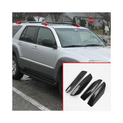 Black Roof Rack Bar End Cover Shell 4pcs For Toyota 4Runner / SW4 2003 - 2009