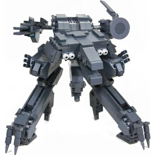 DIY MECH MOC dark gray multi-legged mecha building blocks Metal Gear Rex model toys for children gifts