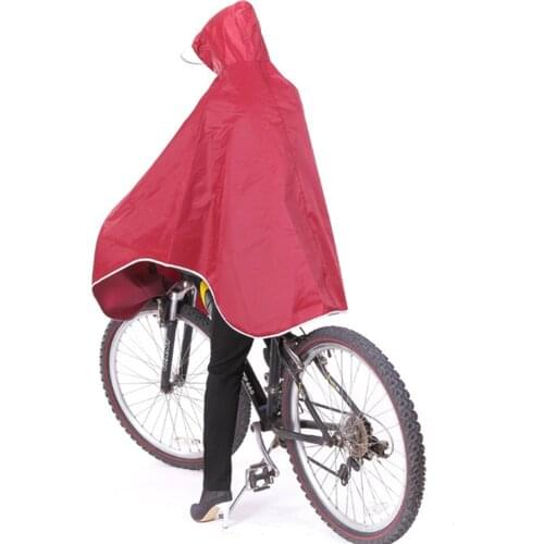 Men Women Cycling Bicycle Bike Raincoat Rain Cape Poncho Hooded Windproof Rain Coat Mobility Scooter Cover Rain Coat
