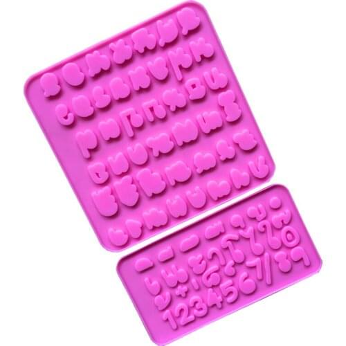 Thai alphabet Shape Ice Cube Mold cooking tools Silicone Fondant Decorate Polymer Clay Resin Candy cake Super Sculpey