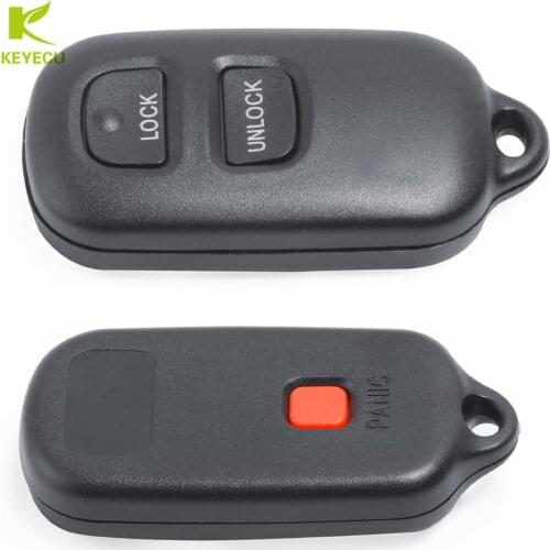 KEYECU 2PCS New Replacement Remote Key Shell 2+1 Button for Toyota Highlander 2001 2002 2003 2004 2005 2006 2007