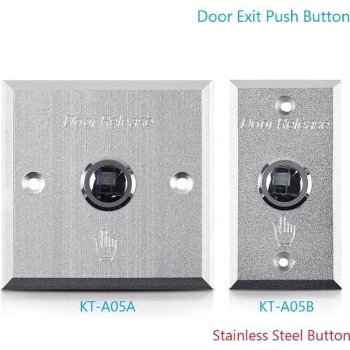 Door Exit Push Button Stainless Steel Sealed Contact Button Aluminum Alloy Panel Door Access Control Release Switch