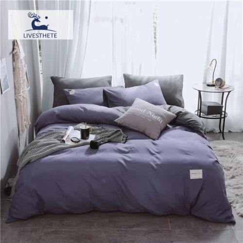 Liv-Esthete 2019 New Luxury Blue Purple Bedding Set Soft Printed High Quality Duvet Cover Flat Sheet Double Queen King Bed Linen