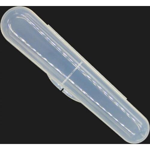 Portable Clear Rectangle Baby Feeding Spoon Storage Box Case Container Organizer Baby Spoon Storage Box