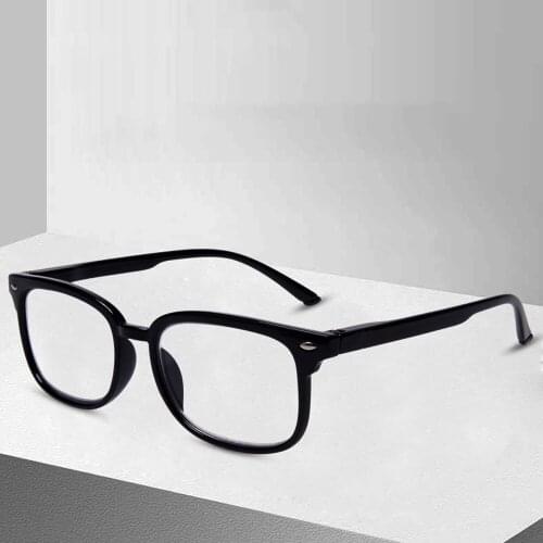 Progressive Multifocal Anti Blu Light Reading Glasses Squared Black Frame for Men Women High Quality Business +0.75 To +4.0