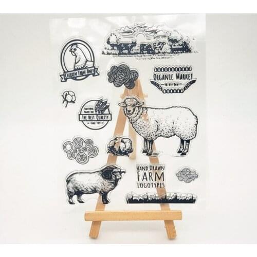 Kawaii Farm Sheep Transparent Clear Silicone Stamp Seal DIY Scrapbooking Stencil Coloring Embossing Decor Office School Supplies