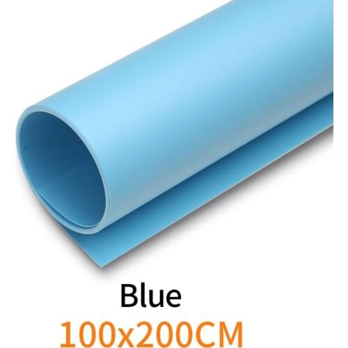 Blue 100cm*200cm 39"*79" Blue Seamless Water-proof PVC Backdrop Background Paper for Photo Video Photography Studio