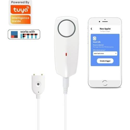 Tuya Smart Wifi Water Leak Sensor Water Immersion Alarm Wireless water Immersion detector Water level alarm detector