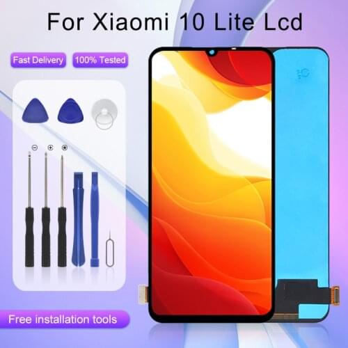 6.57 Inch Mi 10 Lite 5G Display For Xiaomi 10 Lite LCD 5G Touch Panel Screen Digitizer Assembly Replacement Free Shipping